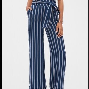 Banana Republic Rayon Striped Wide Leg Pants Size 14 🆕